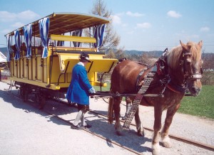 Un auténtico ferrocarril histórico. Convoy del museo del ferrocarril a caballo. Foto: Stanislav Jelen.