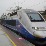 TGV Dúplex Daisy 734 de la SNCF en Figueres Vilafant, estación de Adif. Foto: Miguel Bustos.