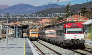Los servicios mínimos de Renfe Cercanías oscilarán entre el 50% y el 75%. Foto tomada por Jordi Verdugo en Ripoll.