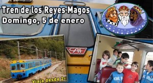 Imagen promocional del Tren de los Reyes Magos en Madrid organizado por la AAFM