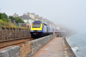 Vías de la costa en Dawlish