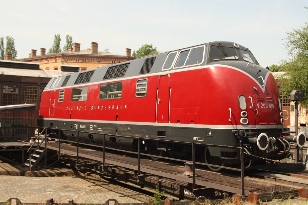 Locomotora alemana V200 diesel-hidráulica en el Museo Técnico Alemán en Berlín. Foto: Matthew Black.