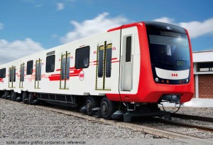 Representación computorizada de cómo serán los NS-74 reformados. Imagen cortesía de Metro de Santiago.