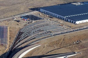 Vista aérea de los nuevos talleres de Páramo de San Isidro, que sustituirán al actualTCR de Valladolid.