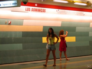 Estación Los Dominicos del metro de Santiago, lugar donde tuvo lugar la explosión de la bomba. Foto: Claudio Garrido .