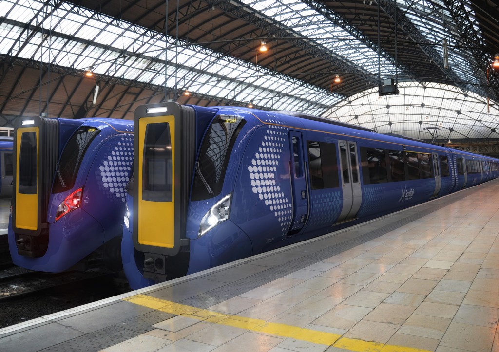 Diseño de los trenes que Hitachi construirá para ScotRail a petición de Abellio. 