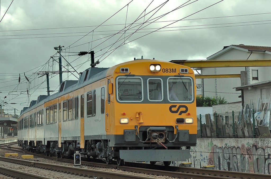 Los "camellos" que, por el alquiler de Renfe, circulan en Portugal. Foto: Tiago Miranda.