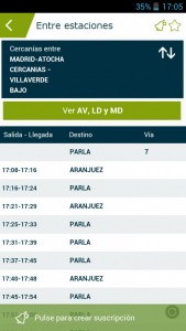 Horarios entre las estaciones de Atocha Cercanías y Villaverde Bajo