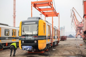Uno de los coches de CNR que formará parte de los trenes de Subte. Foto cortesía de Subte.