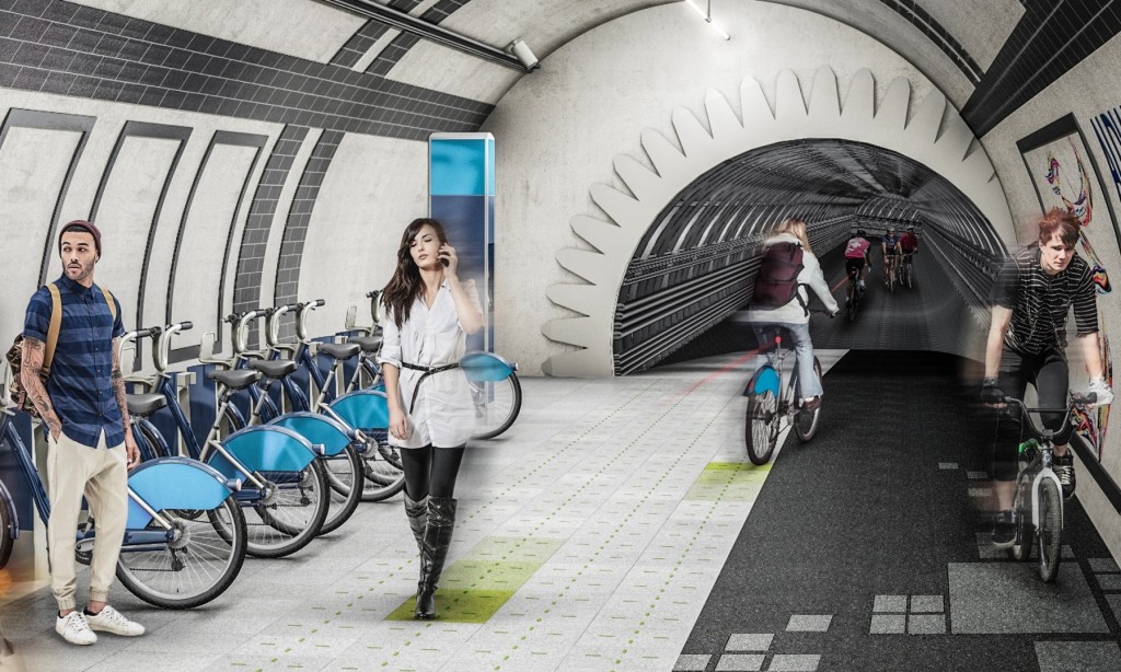 Imagen del proyecto, donde los túneles abandonados del metro de Londres tienen una segunda oportunidad. Foto: The Guardian.