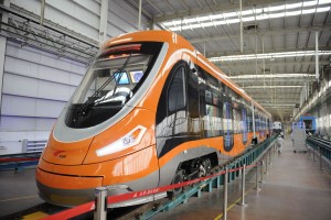 Imagen del tranvía propulsado por hidrógeno desarrollado por CSR. Foto: Bloomberg Business.