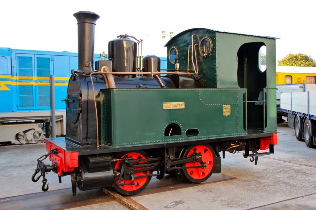 La Eleonore, la primera locomotora de vapor en servir al primer ferrocarril español, tras haber sido restaurada y devuelta a Arnao. Foto: Carlos Olmos.