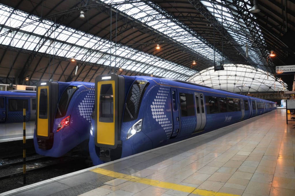 Imagen del diseño de los trenes Hitachi que Abellio usará en la franquicia ScotRail a partir de 2017. Foto: Hitachi Rail Europe.