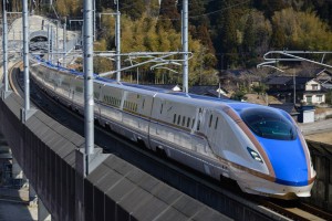 Nuevos los W7 bala tren Nagano Shinkansen para. Foto: DAJF.