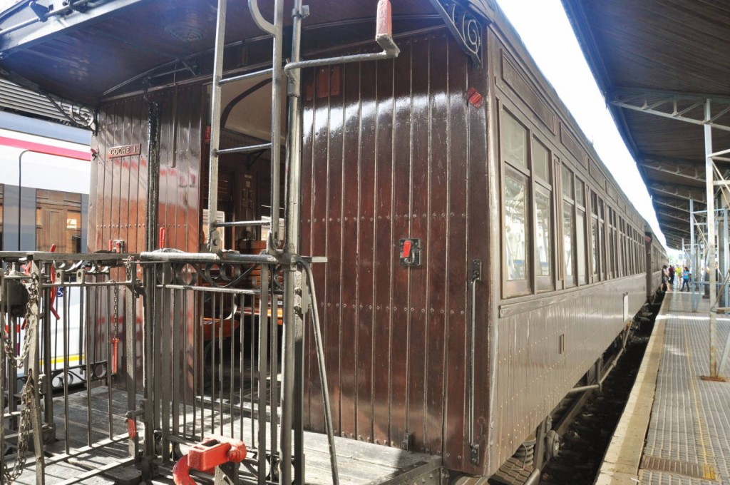 El Tren de la Fresa 2015 estacionado en Aranjuez.