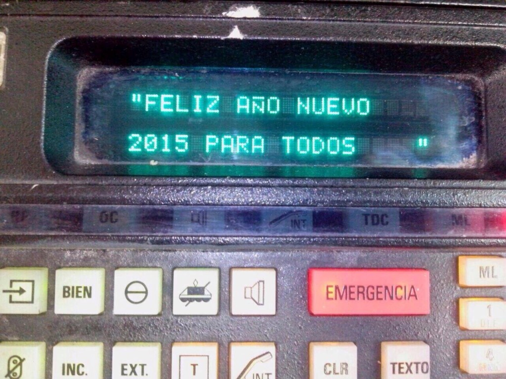 Ejemplo de un telefonema enviado por Tren-Tierra, ¡aunque en este caso no está relacionado con la circulación!