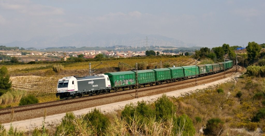 La instalación de ejes de ancho variabls en los trenes de mercancías les permitirá circular por una red más amplia. Foto: Eldelinux.