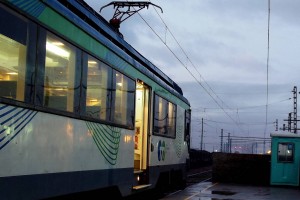 La UT 104 en Talca, haciendo el primer servicio Expreso Maule de la historia. Foto: Ignacio Olmedo Godoy.