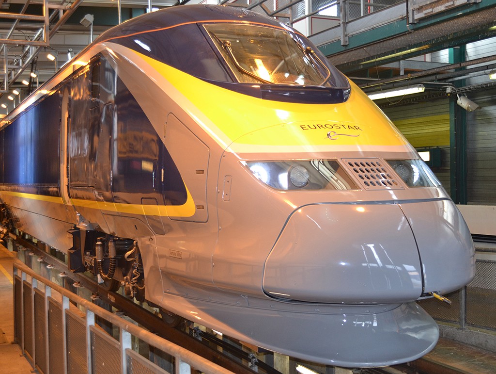 Esta es la nueva imagen de los trenes de Eurostar clase 373 (ahora e300) que se ha sometido al cambio. Foto: Railway Gazette.