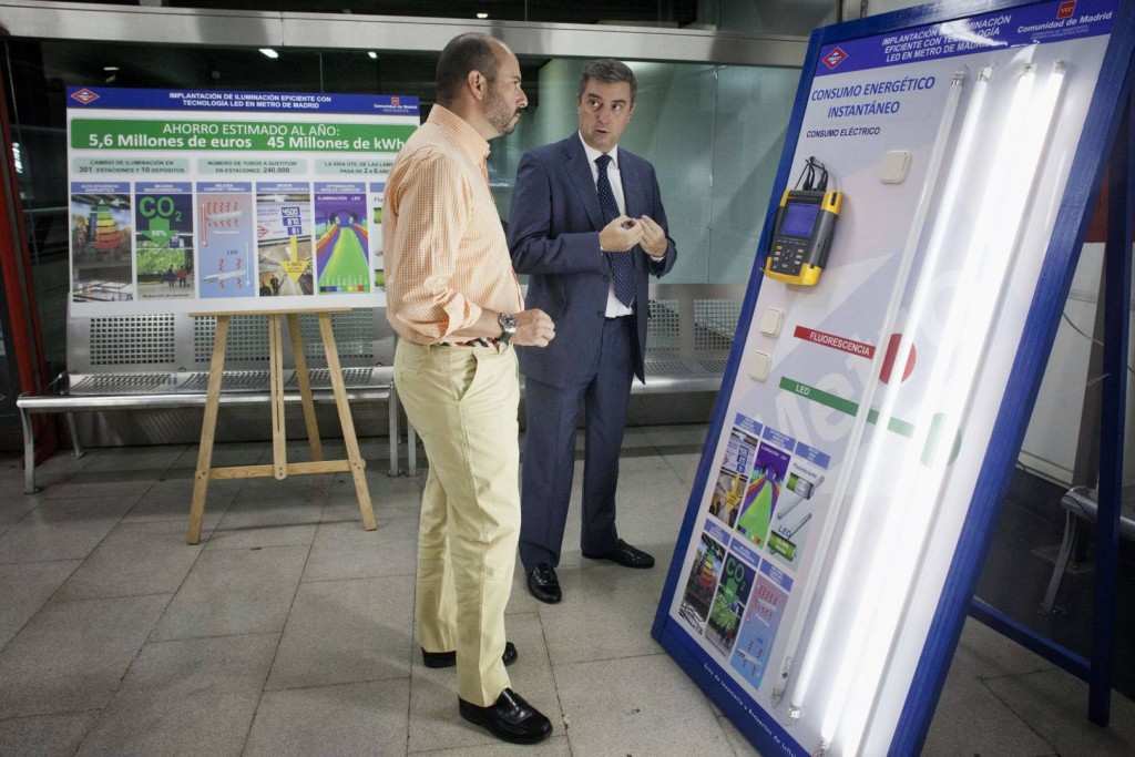 Metro de Madrid conseguirá un gran ahorro energético con el paso al LED. Foto: Metro de Madrid.