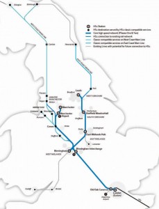 Mapa del proyecto HS2. Foto: Construction News.