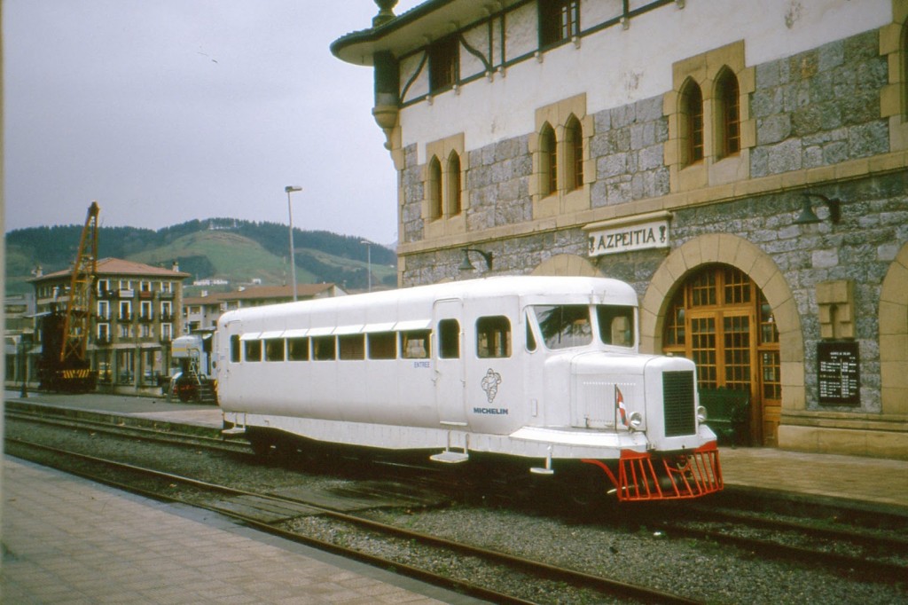 Uno de los automotores de Michelin de Madagascar en Azpeitia. Foto: Historias del tren.