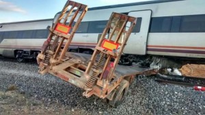 Imagen del accidente del tren siniestrado en Ciudad Real. Foto: JMGV-Bomberos