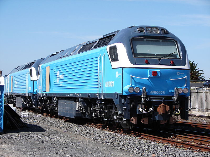 Las Euro4000 de Vossloh España (Afro4000 para Prasa) son incompatibles con la red sudafricana. Foto: André Kritzinger.