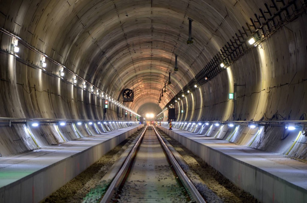 Imagen del interior del túnel de Hallandsås. Foto: Trafikverket.