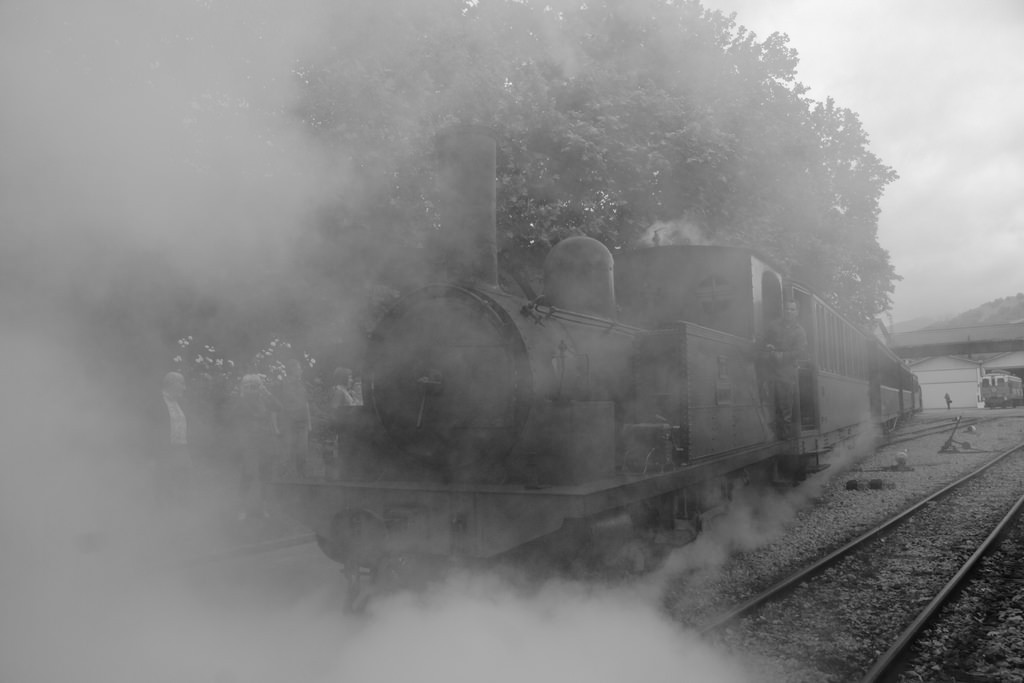 Los viajes en tren histórico son una de las actividades estrella del Museo Vasco del Ferrocarril. Foto: Daniel Luis Gómez Adenis.