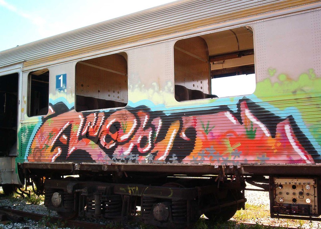 Pintar grafitis en trenes es una actividad delictiva que conlleva un riesgo del que muchas veces no se habla. Foto: Manuel Faisco.