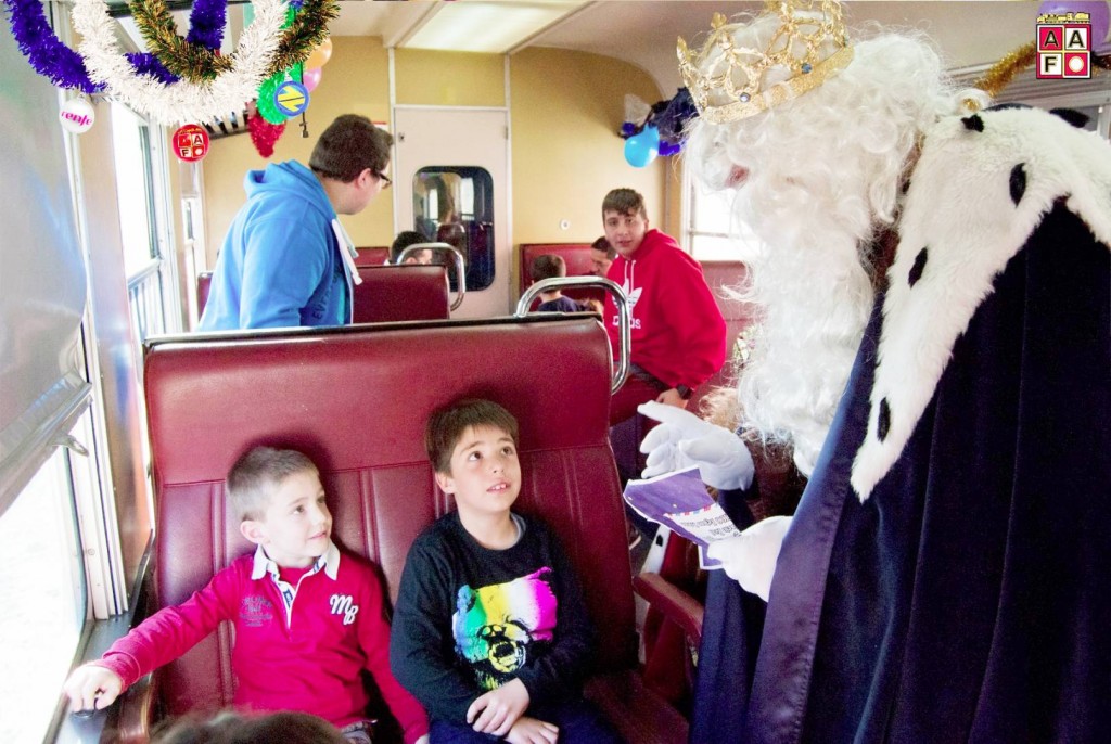 Los peques de la casa podrán conocer en persona a Sus Majestades a bordo del histórico Tren de los Reyes Magos. Foto: AAFM.