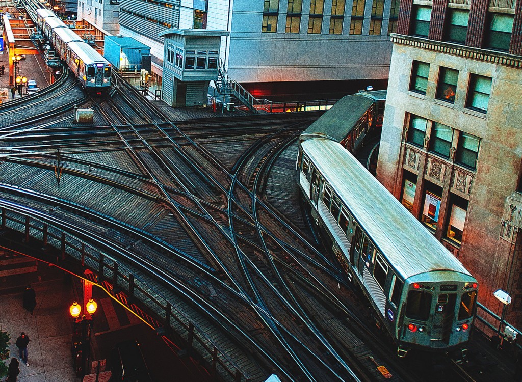 El metro de Chicago o "Chicago L" es uno de los mayores ejemplos de contaminación acústica emitida por el ferrocarril. Foto: Christopher F.