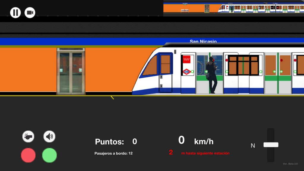 Captura de pantalla de Metro Madrid 2D Simulator, el primer simulador del metro de Madrid