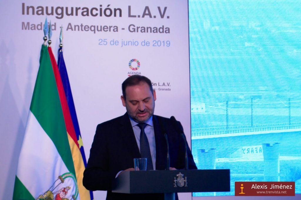 El Ministro de Fomento durante su discurso inaugural