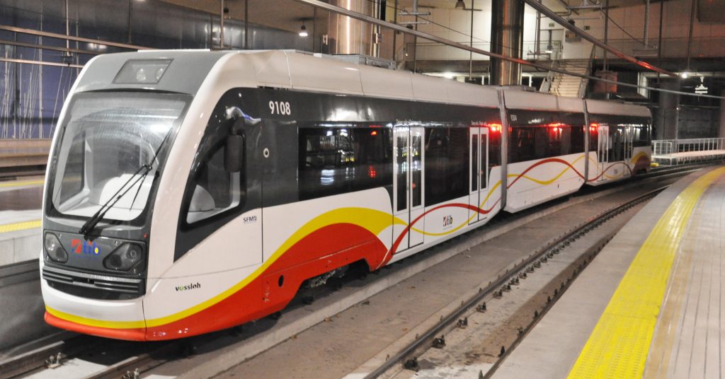 Unidad de tren-tram de SFM que podría emplearse para el tranvía de Palma al aeropuerto