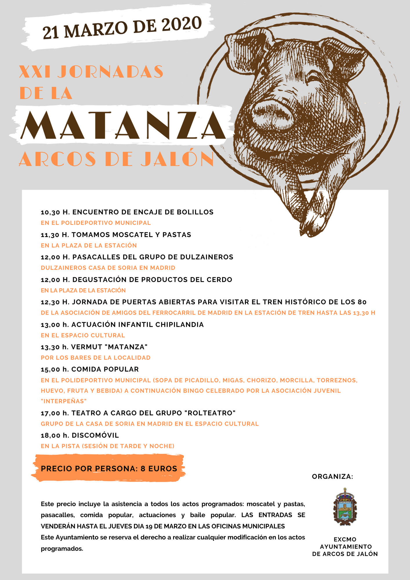 Programa de la XXI Jornada de la matanza en Arcos de Jalón