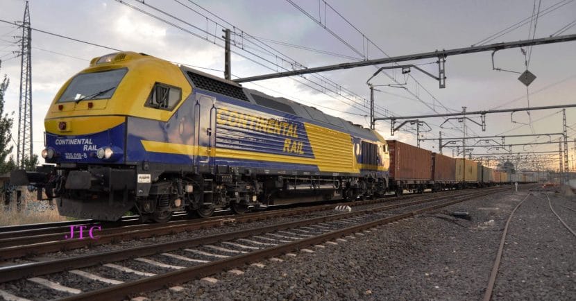 Tren de mercancías de Continental Rail en Alcázar de San Juan. Foto: JT Curses