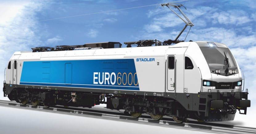 Diseño de las nuevas locomotoras de la serie Euro6000 de Vossloh como las que usará Captrain España