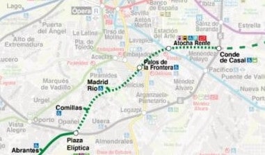 Ampliación de la línea 11 del metro de Madrid entre Plaza Elíptica y Conde de Casal