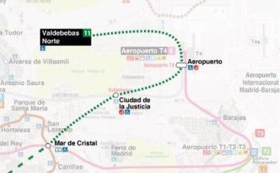 Ampliación de la línea 11 del metro de Madrid entre y Mar de Cristal y Valdebebas