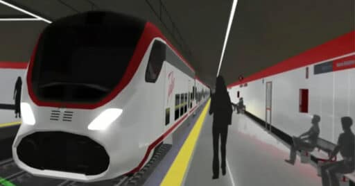 Recreación digital de un Talgo Vittal en Nuevos Ministerios extraída del vídeo de presentación de la plataforma