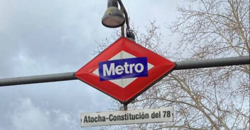 Recreación de la estación Atocha Renfe llamándose Atocha-Constitución del 78. METRO DE MADRID