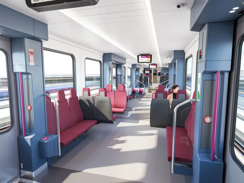 Interior de los coches de un solo piso de Stadler para Renfe Cercanías. STADLER.