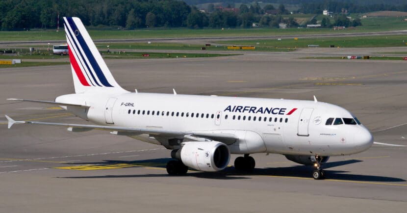 Airbus 319 de Air France, empleado para hacer vuelos domésticos en Francia