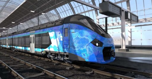 Rénder del Alstom Coradia Polyvalent H2 que SNCF ha comprado para cuatro regiones francesas. ALSTOM.