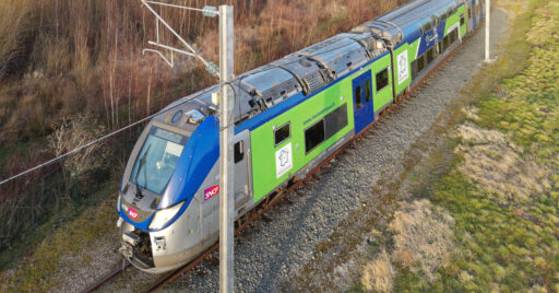 El primer tren regional autónomo durante las pruebas. ALSTOM.