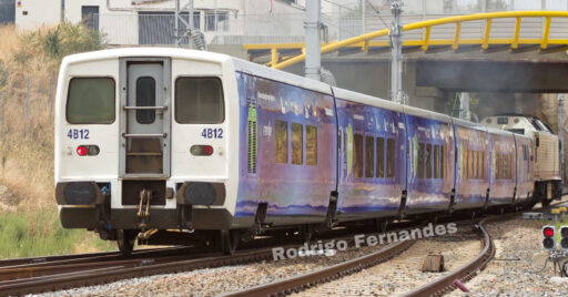 El tren Connecting Europe Express durante su traslado entre Las Matas y Lisboa. © RODRIGO FERNANDES