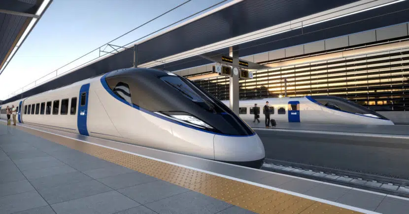 Diseño exterior propuesto por Hitachi y Alstom para fabricar los trenes de la HS2. © ALSTOM-HITACHI