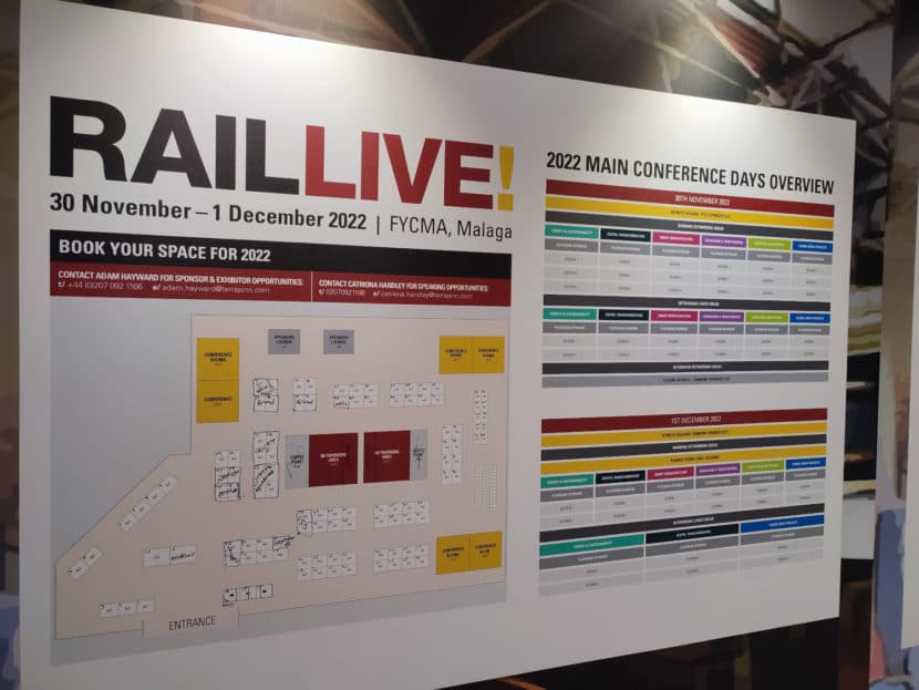 Organización del espacio en el Rail Live 2022